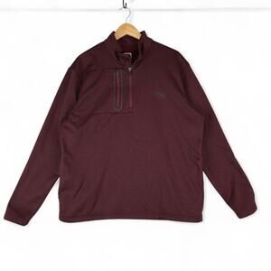Callaway Quarter Zip Tech Fleece‎ Mens XL Burgundy Athletic Golf Long Sleeve
